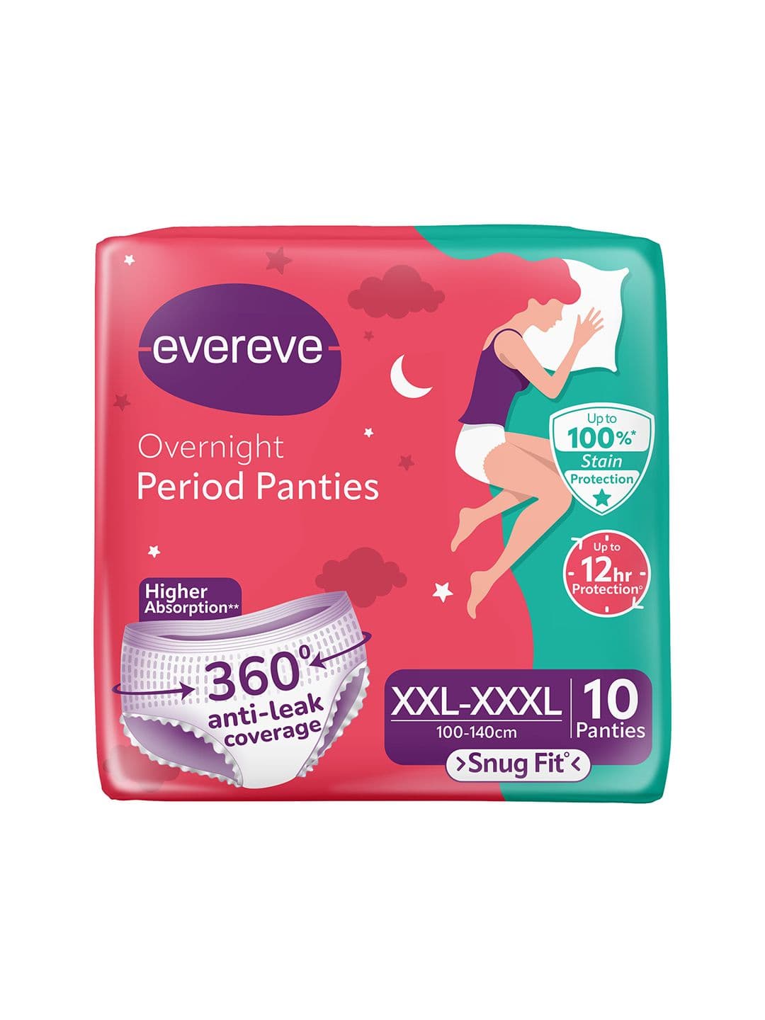 Evereve Period Panty XXL-XXXL with High Absorbency & 0% Leaks - 10 Pcs - view 1