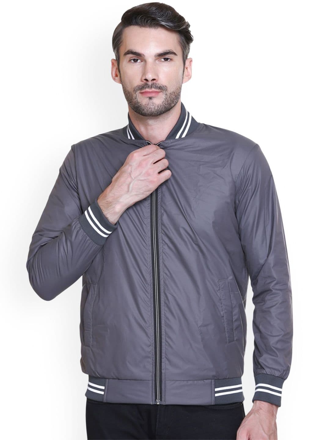SANHOK Men Premium Solid Lightweight Bomber Jacket - view 1