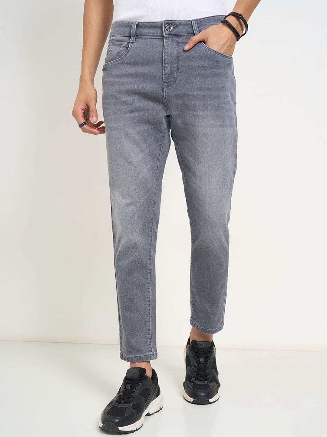 SF JEANS by Pantaloons Men Slim Fit Mid-Rise Light Fade Jeans - view 1