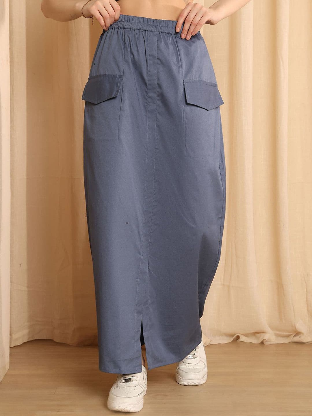 NEUDIS Cargo Maxi Skirt With Front Slit - view 1