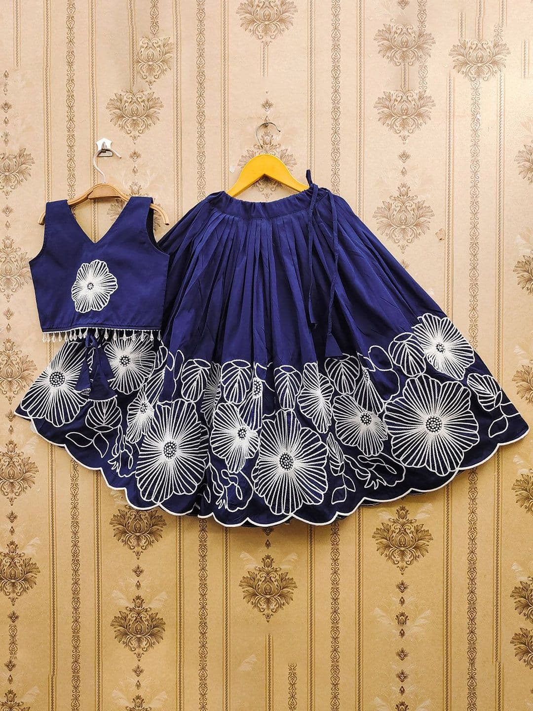 BAESD Girls Embroidered Thread Work Ready to Wear Lehenga With Blouse - view 1