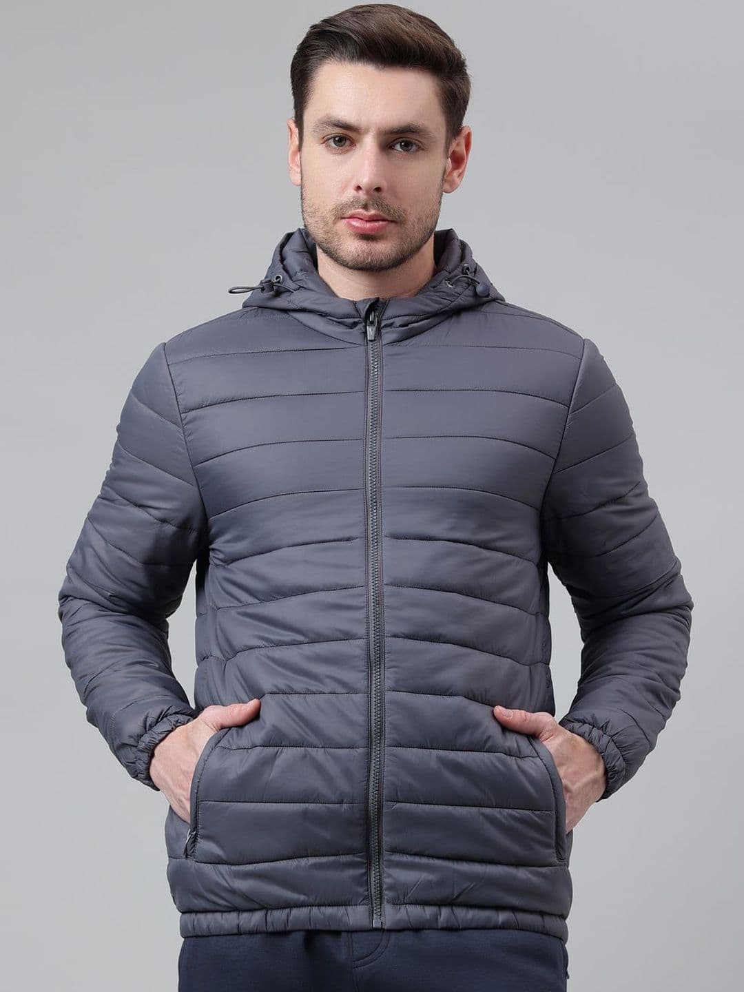 Van Heusen Innerwear Men Hooded Lightweight Open Front Jacket - view 1