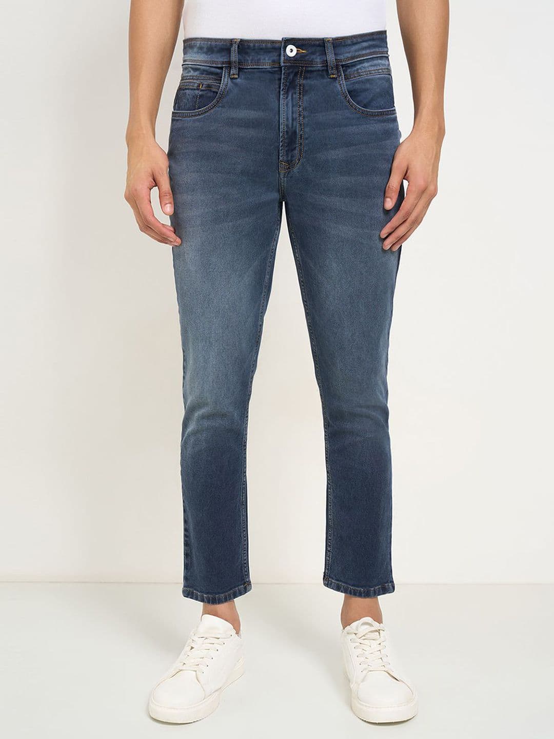 SF JEANS by Pantaloons Men Slim Fit Mid-Rise Light Fade Jeans - view 1