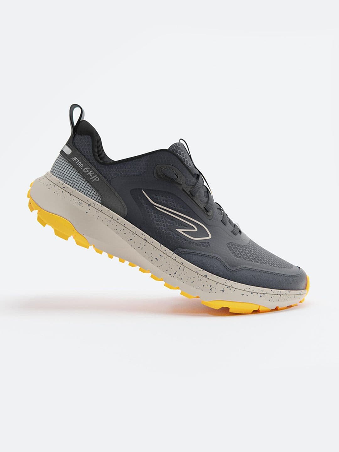Decathlon Kalenji - Men Black JF 190 Grip Cushioned Running and Trail Running Shoes - view 1