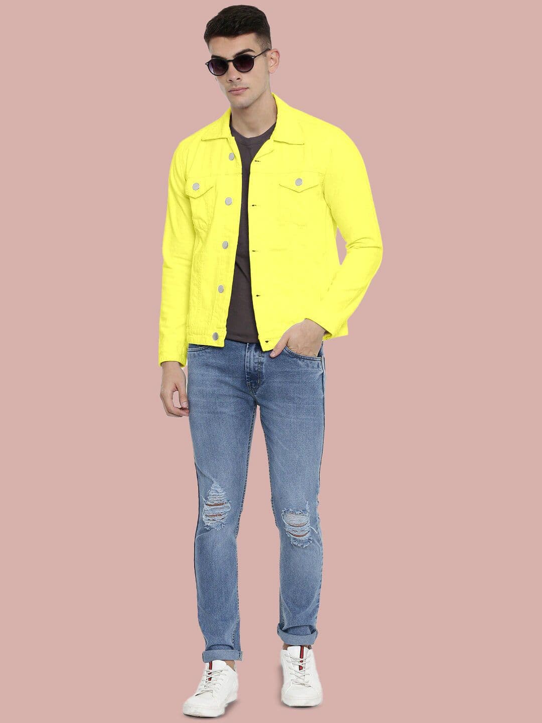 KLIZEN Self Design Spread Collar Cotton Jacket - view 1