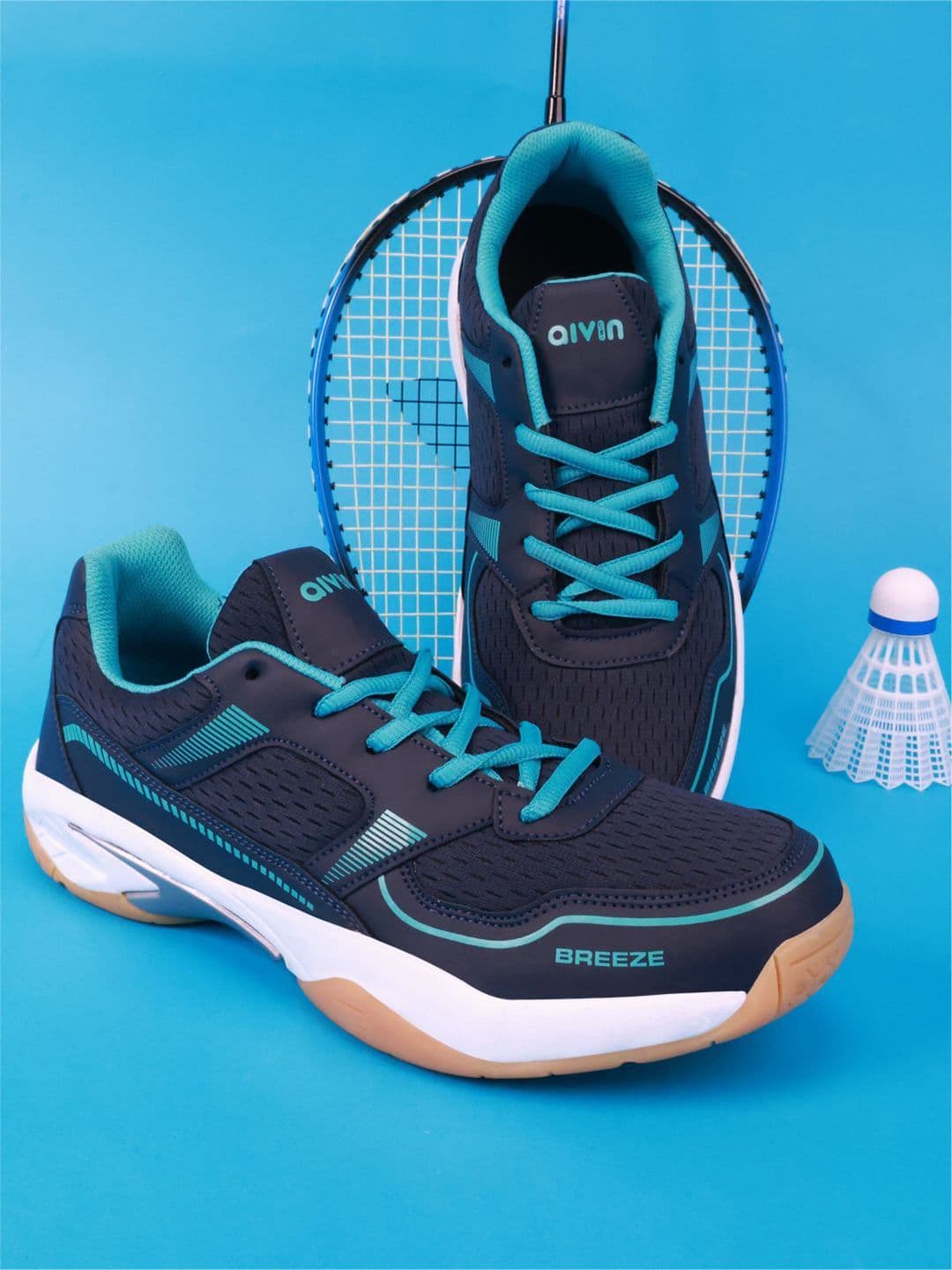 Aivin Men Navy Blue Breeze Badminton Shoes - view 1