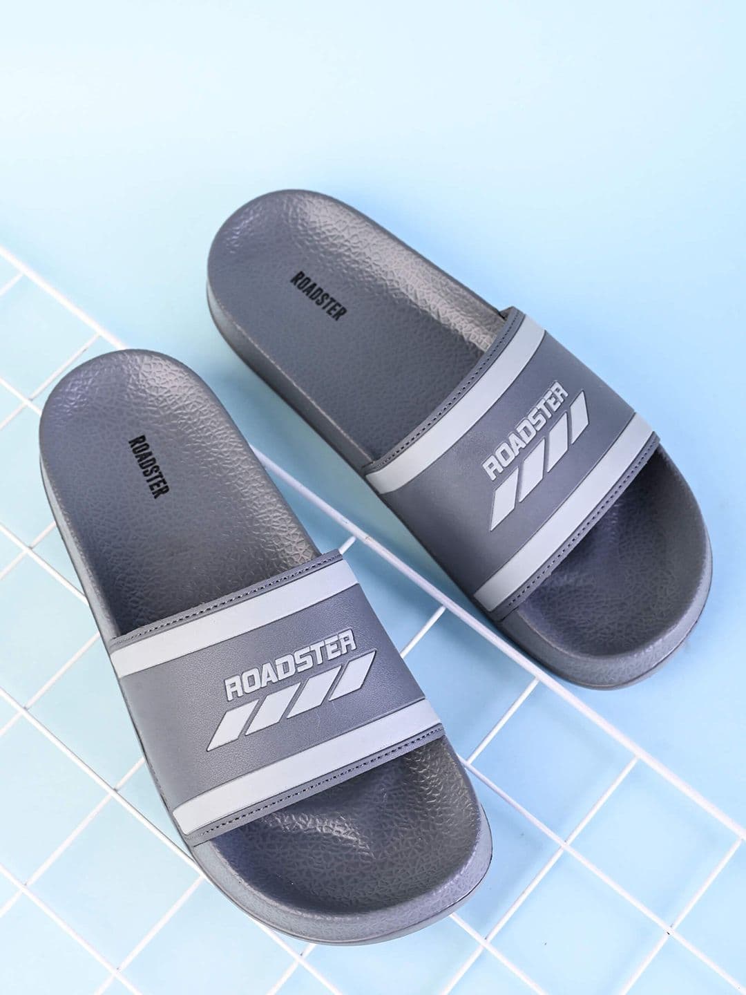 The Roadster Lifestyle Co Men Brand Logo Printed Casual Sliders - view 1