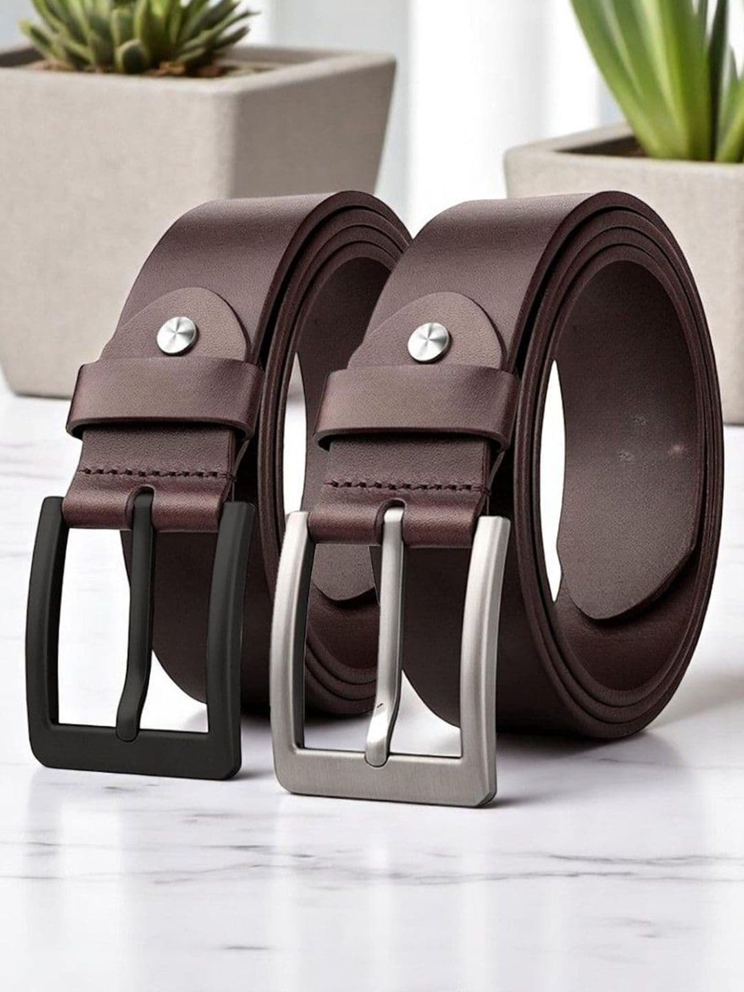 Killer Men Pack Of 2 Leather Formal Belt - view 1