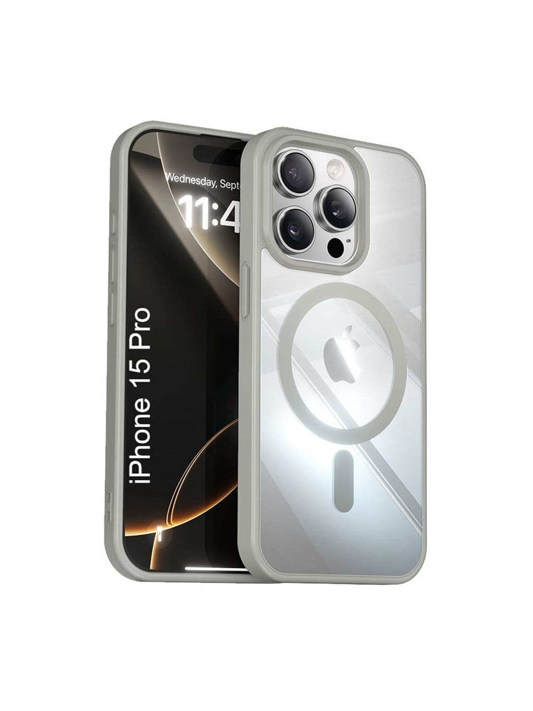 Luxury Kase Solid Printed iPhone 15 Pro Back Case Mobile Accessories