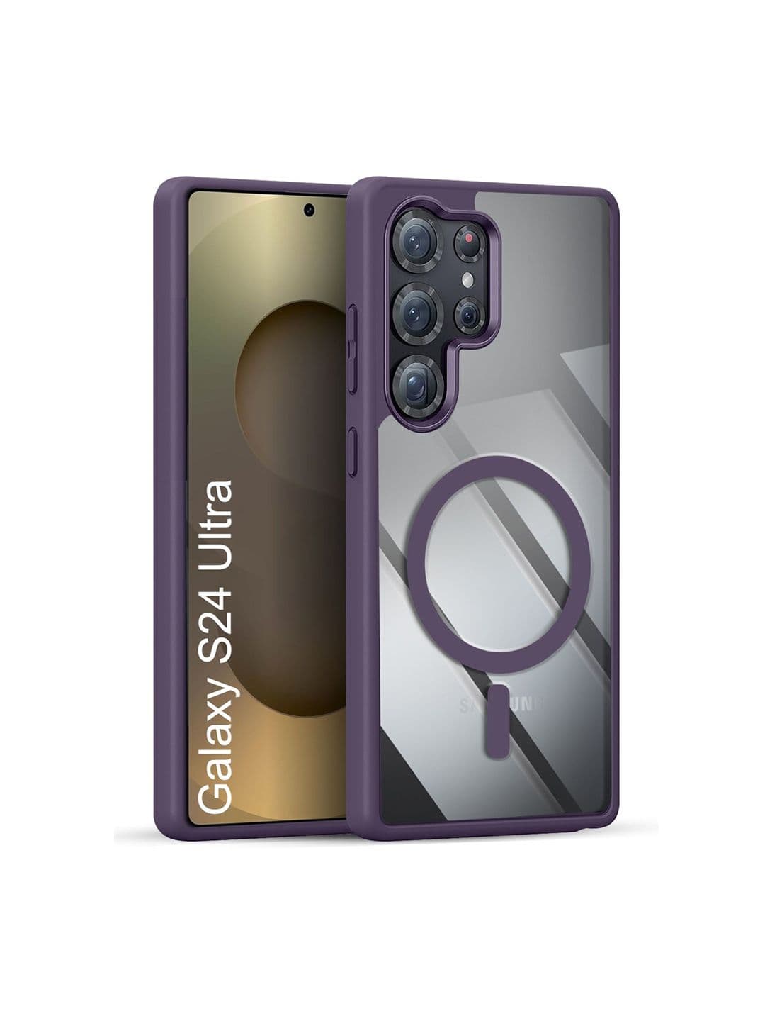 Luxury Kase Solid Mag-Safe Samsung Galaxy S24 Ultra 5G Back Case Mobile Accessories
