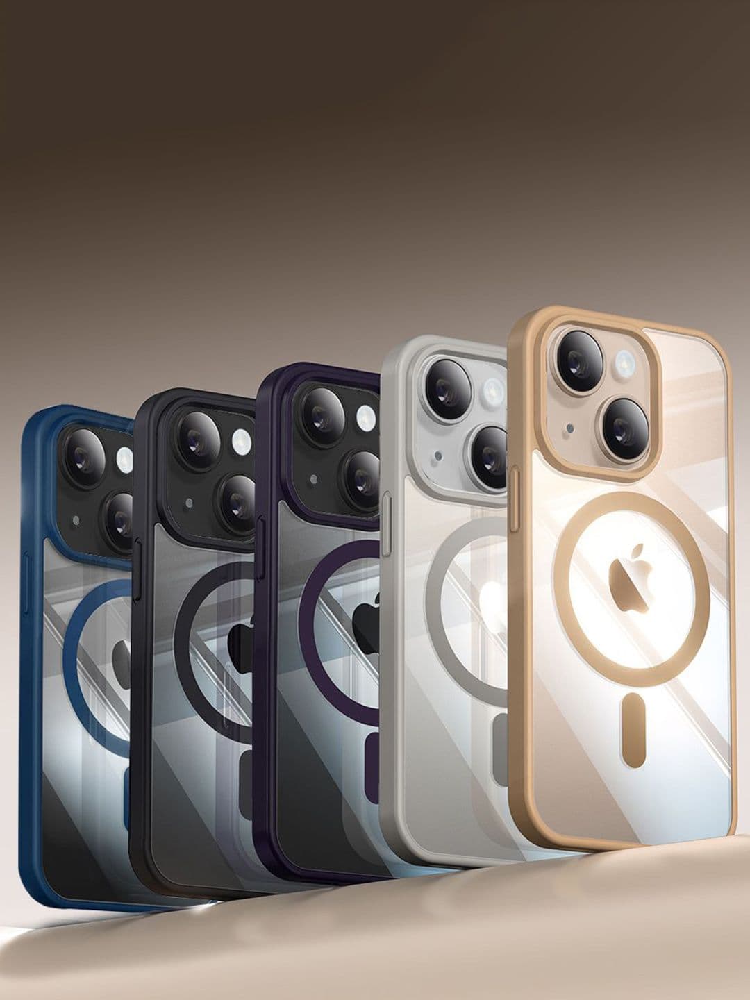 Luxury Kase Solid Mag-Safe iPhone 15 Back Case Mobile Accessories