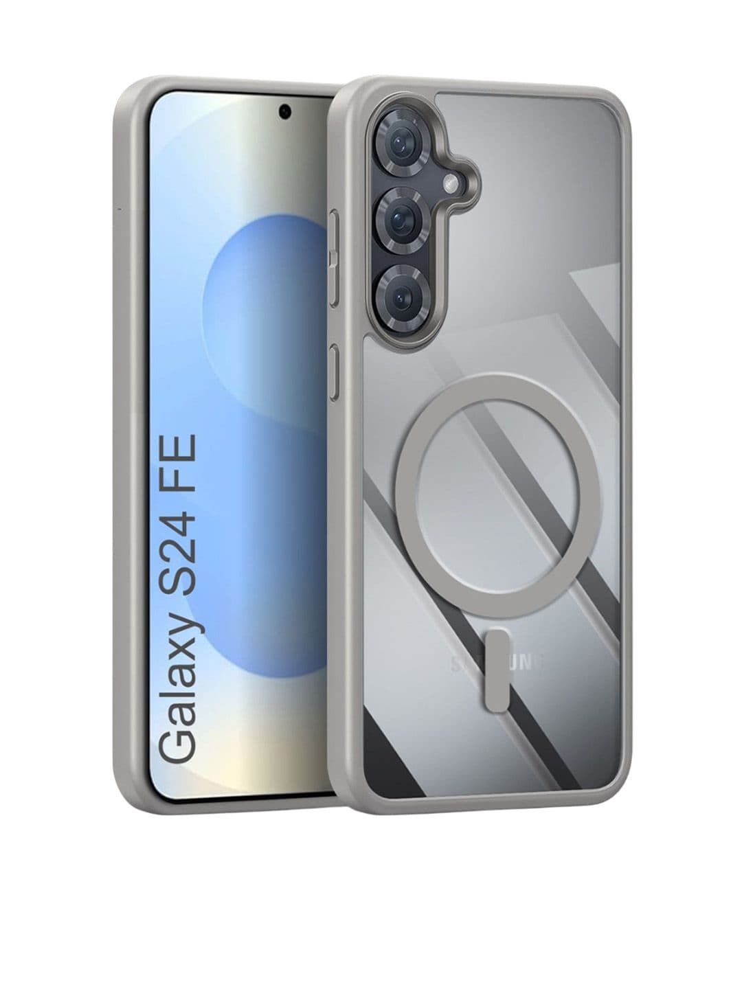 Luxury Kase Transparent Samsung Galaxy S24 FE 5G Impact Resistant Back Case