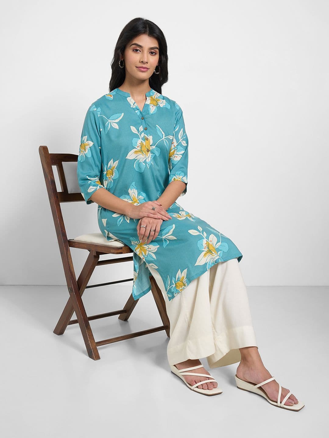 RANGMANCH BY PANTALOONS Women Floral Printed Daily A-Line Kurta - view 1