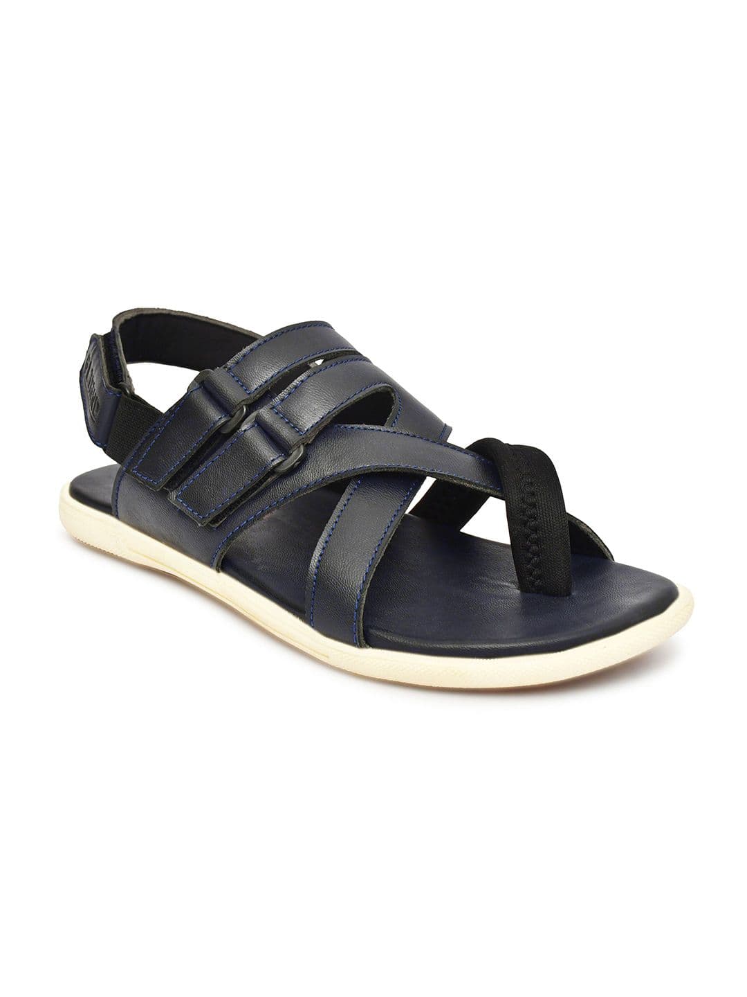 G L Trend Men Blue Solid Comfort Sandals with Adjustable Straps - view 1