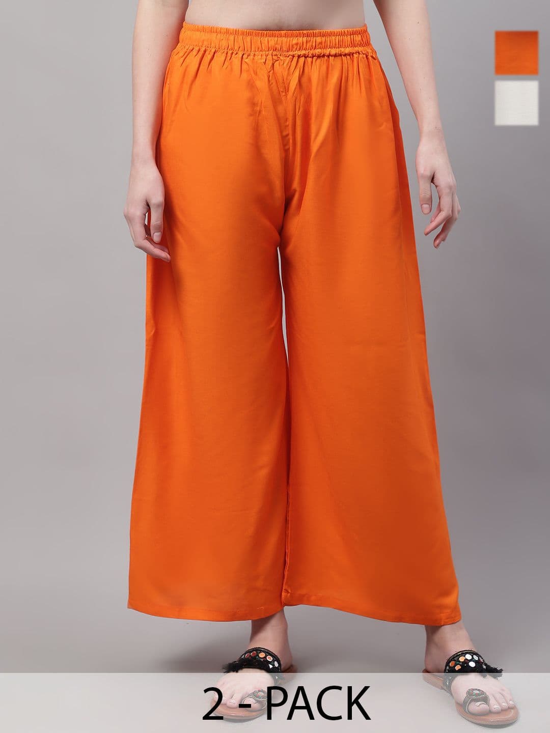 Valles365 by S.C. Women Pack Of 2 Flared Ethnic Palazzos - view 1