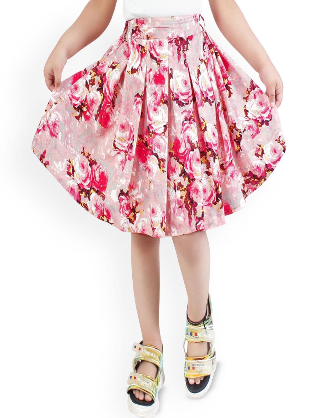 Alisha Moda Girls Printed Flared Knee Length Skirt - view 1