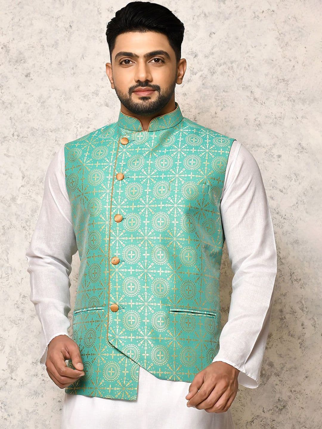 RANAK Digital Printed Nehru Jacket - view 1