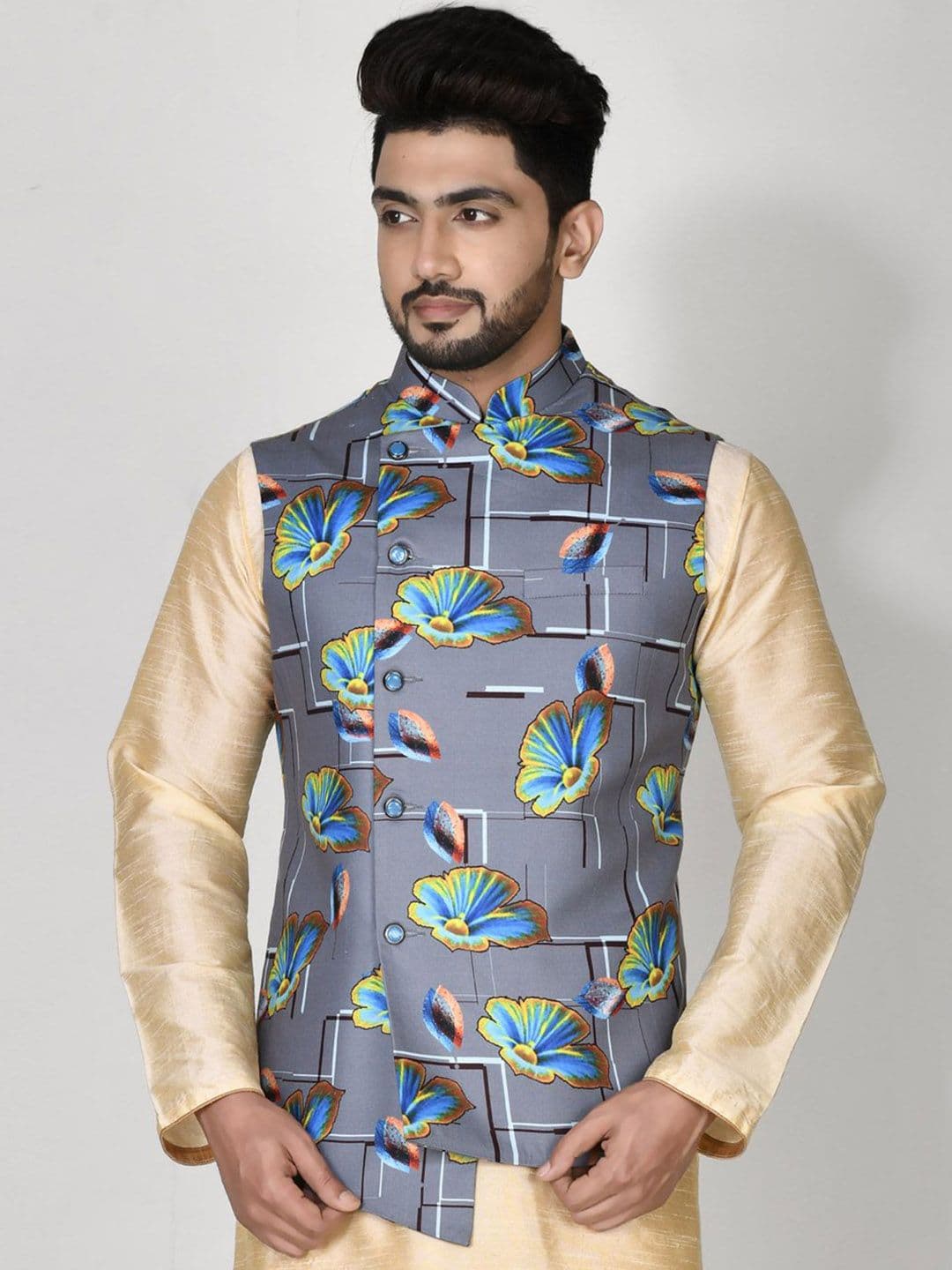 RANAK Digital Printed Nehru Jacket - view 1