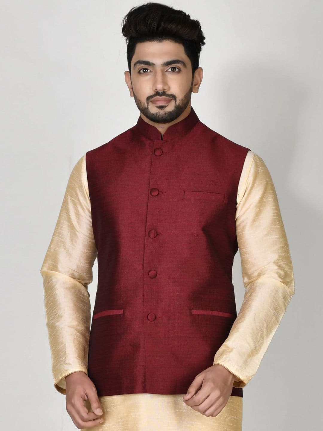 RANAK Woven Nehru Jacket - view 1