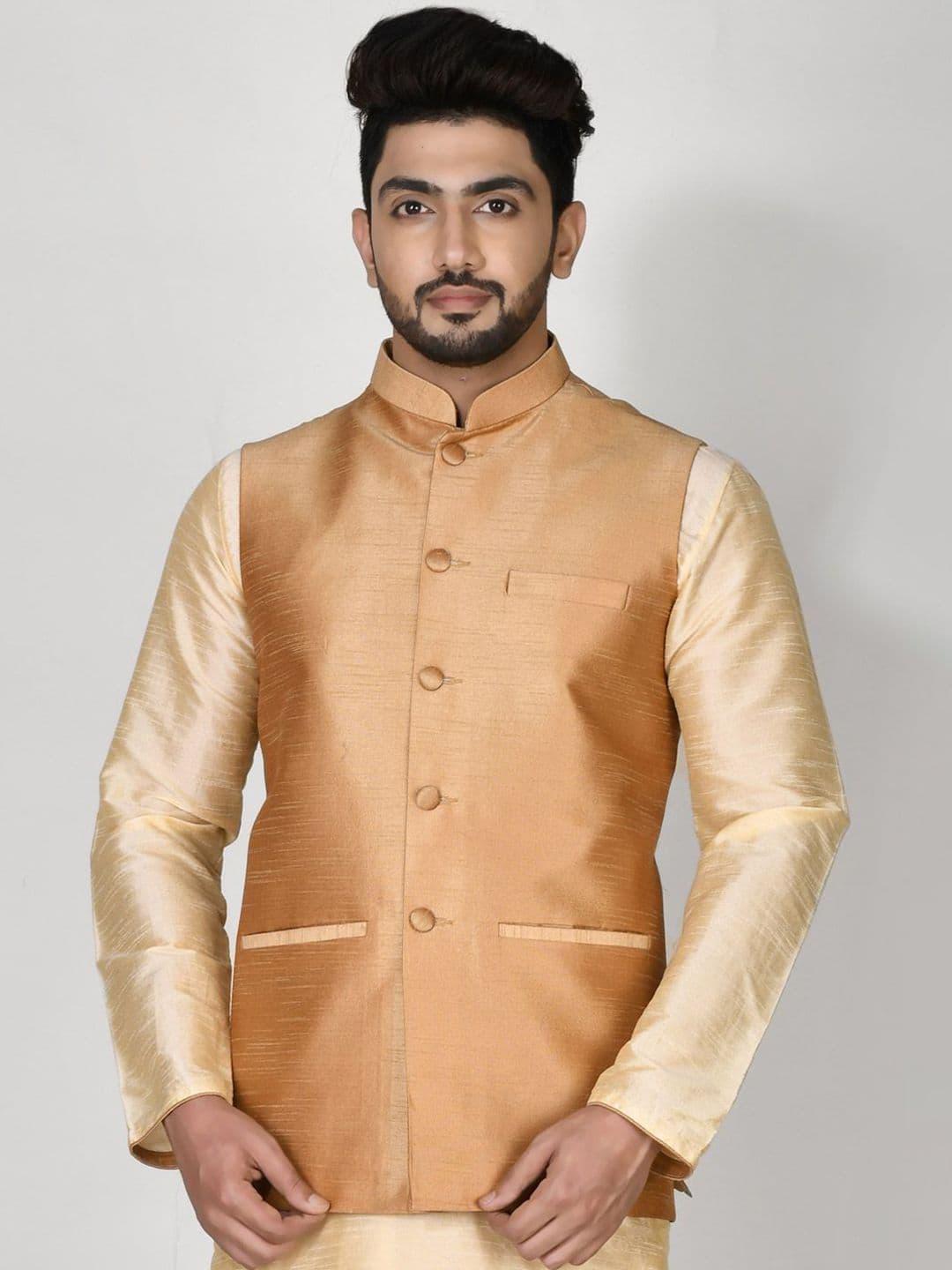 RANAK Woven Nehru Jacket - view 1