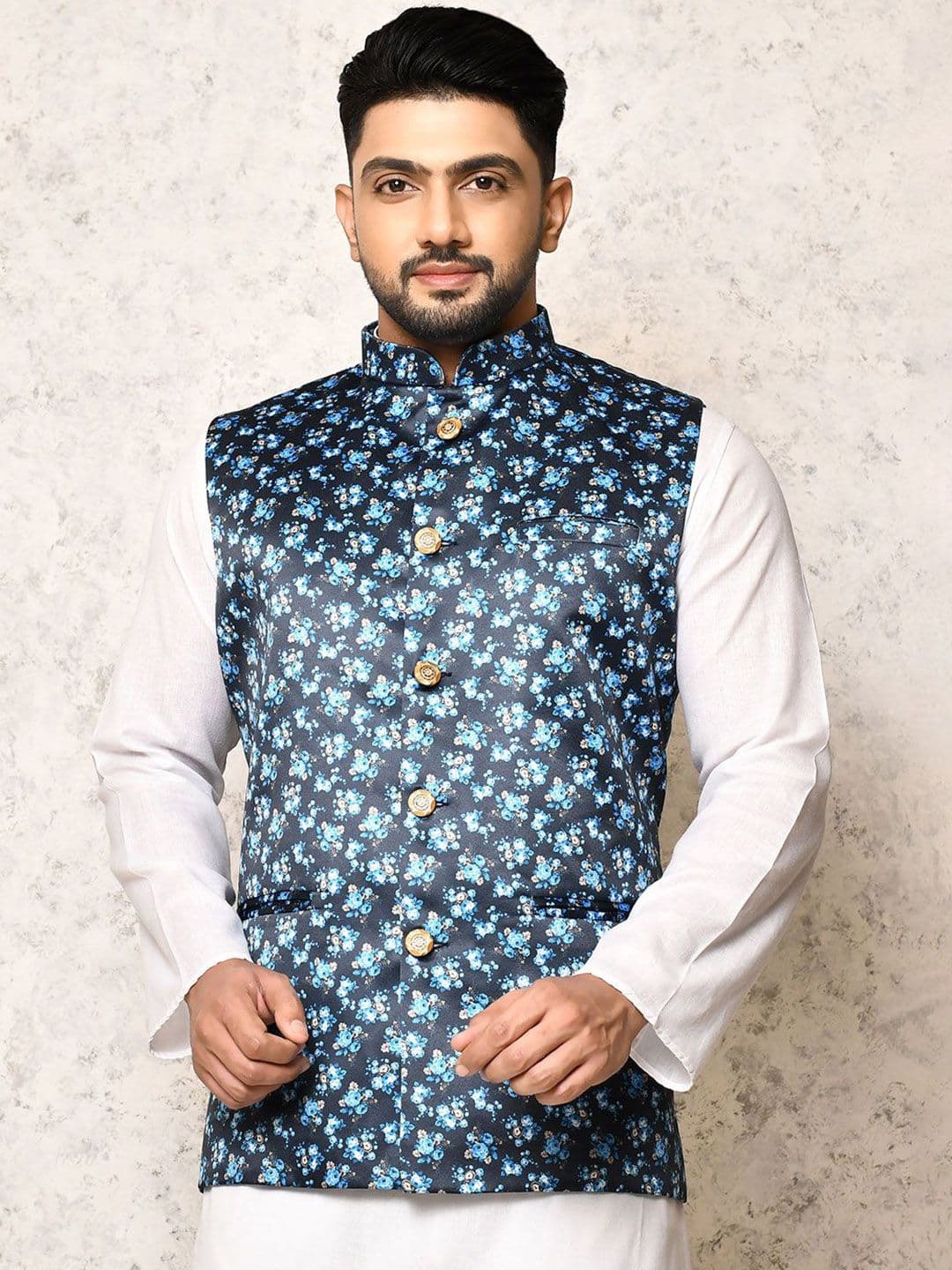 RANAK Digital Printed Nehru Jacket - view 1