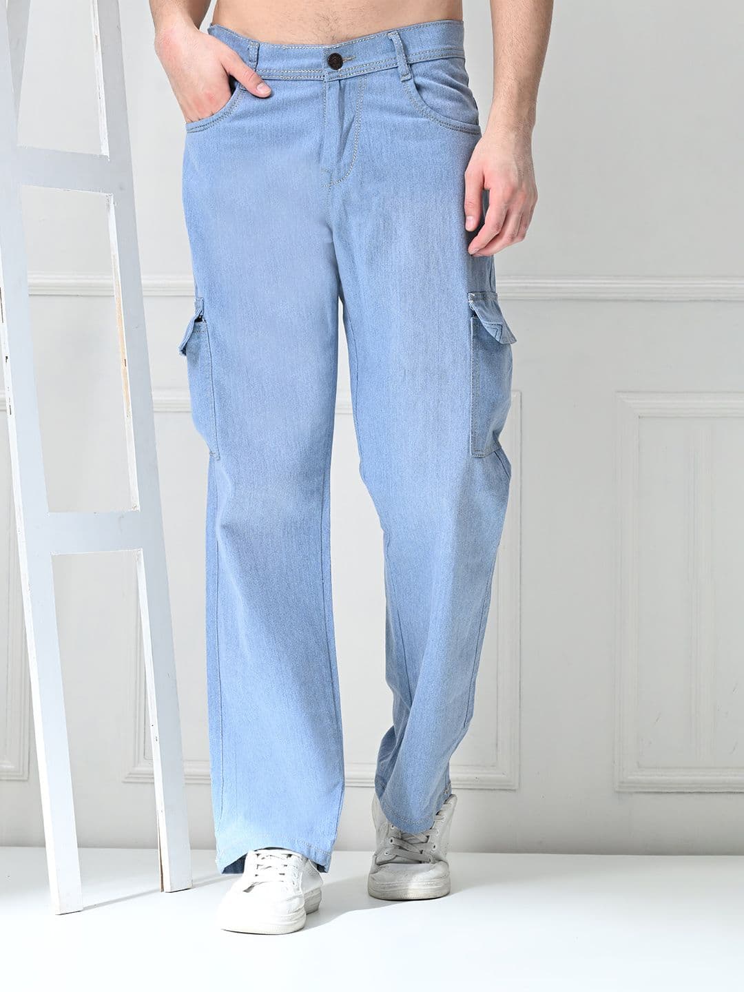 SZN Men Classic Boyfriend Fit Mid-Rise Clean Look Cotton Stretchable Jeans - view 1