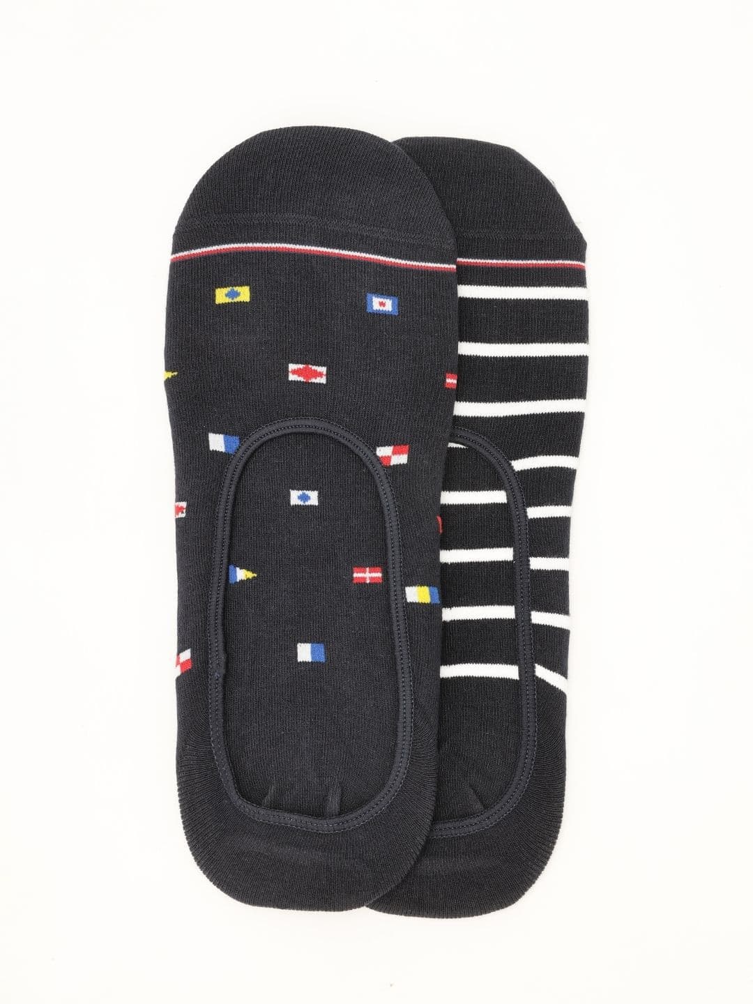 Tommy Hilfiger Men Pack Of 2 Printed Cotton Shoe Liners Socks - view 1