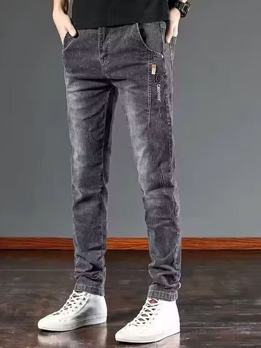 The Roadster Lifestyle Co Cotton Mid-Rise Lightly Faded Jeans - view 1
