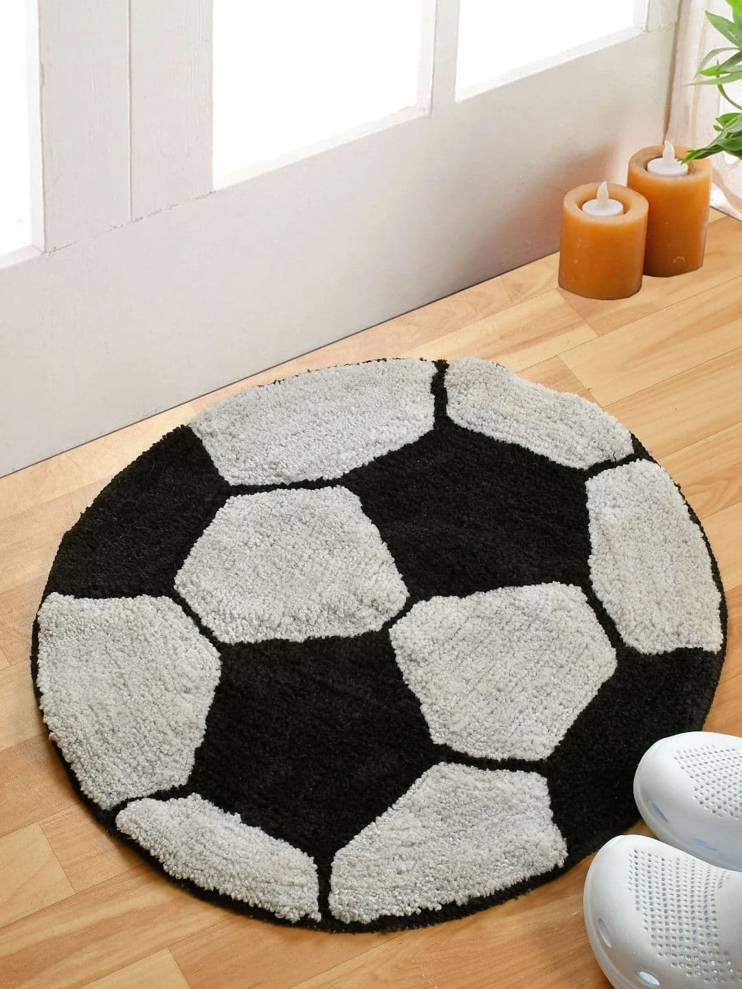 FINE TEX WORLD Grey & Black Patterned Anti-Skid Doormat - view 1