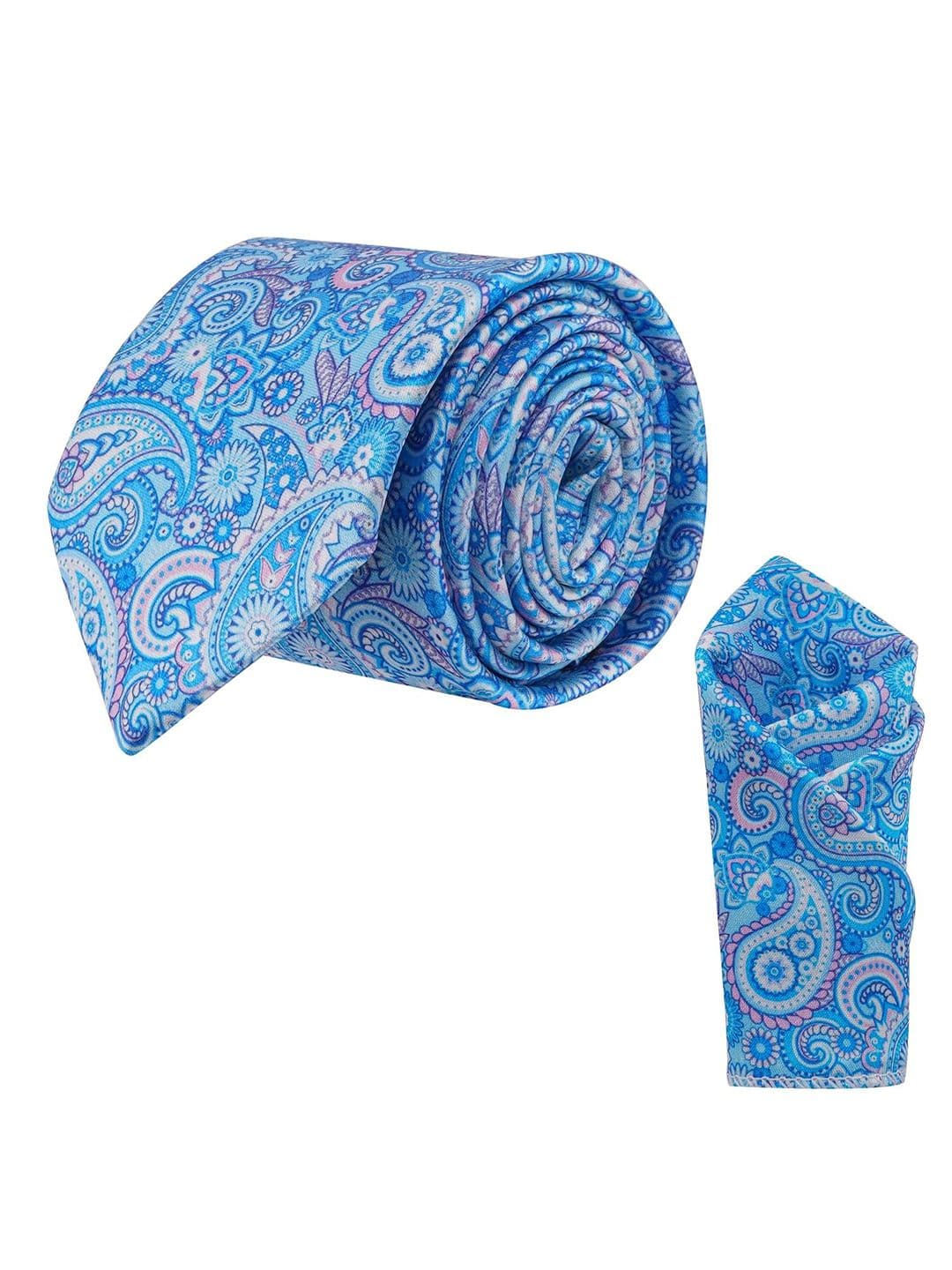CALIXTO Men Printed Skinny Tie With Pocket Square - view 1