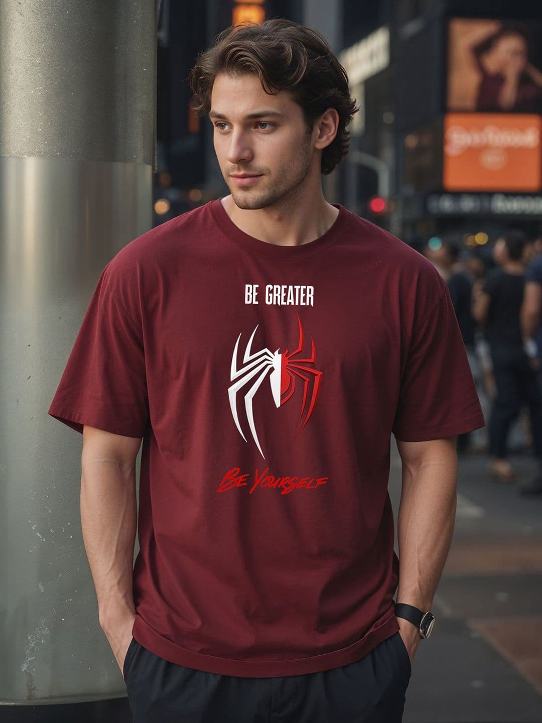 SMARTEES Oversized Graphic Printed Cotton T-Shirt - view 1