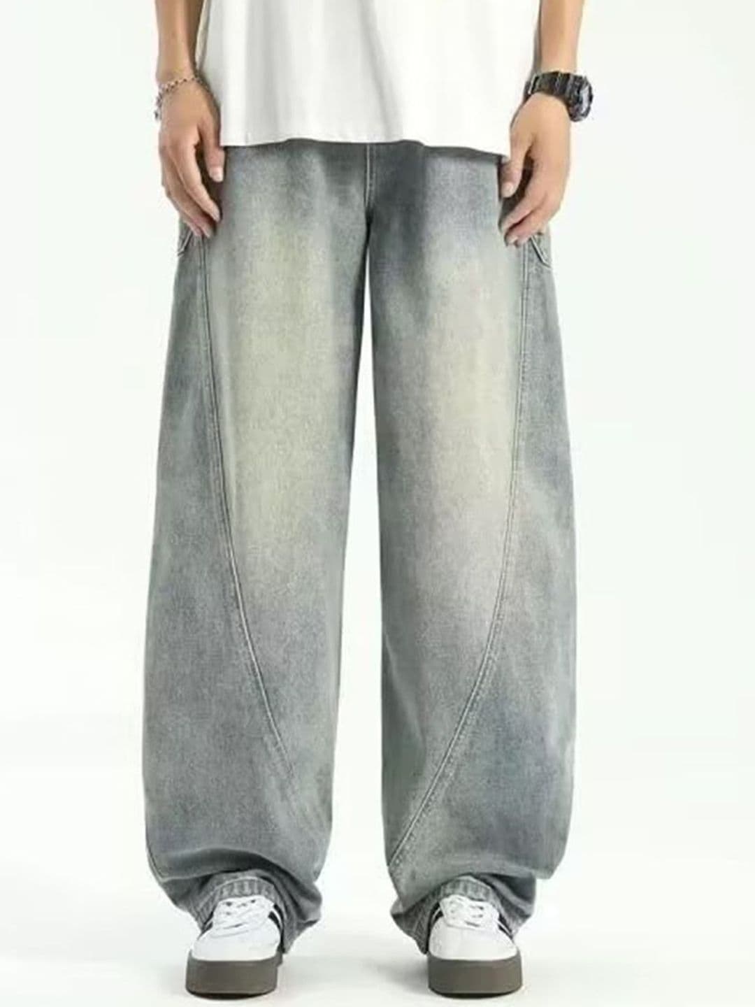 The Roadster Lifestyle Co. Cotton Mid-Rise Heavily Faded Jeans - view 1