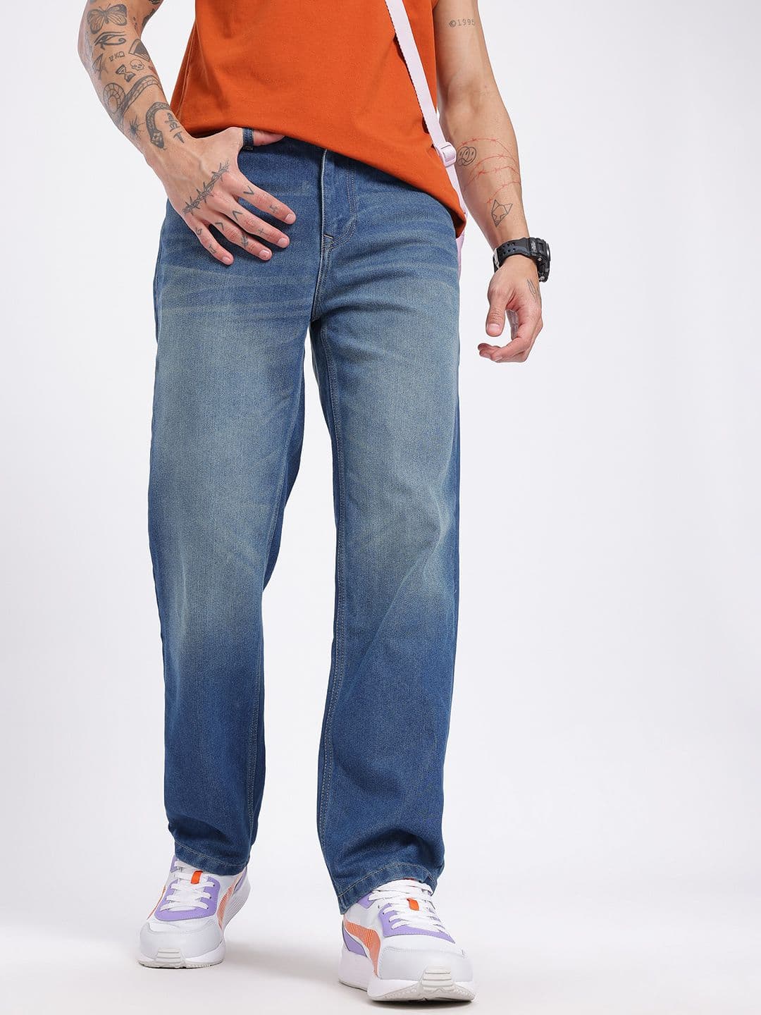 glitchez Men Urban Edge Straight Fit Jeans - view 1