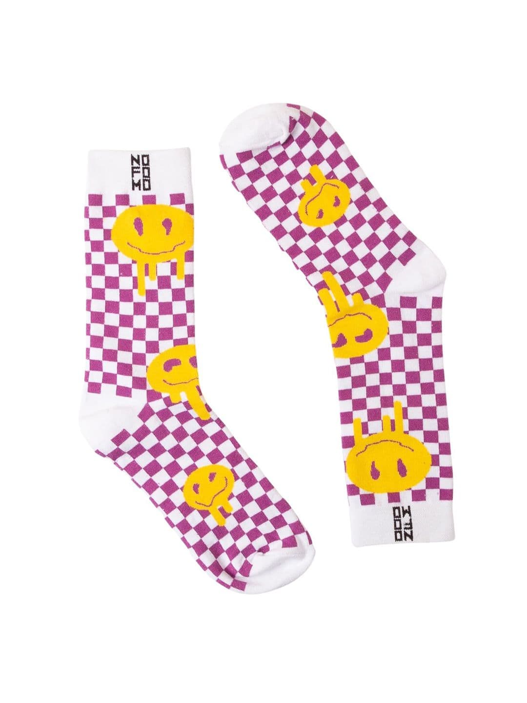 NoFoMo Smiling Board Unisex Printed Crew-Length Odour-Free Socks - view 1