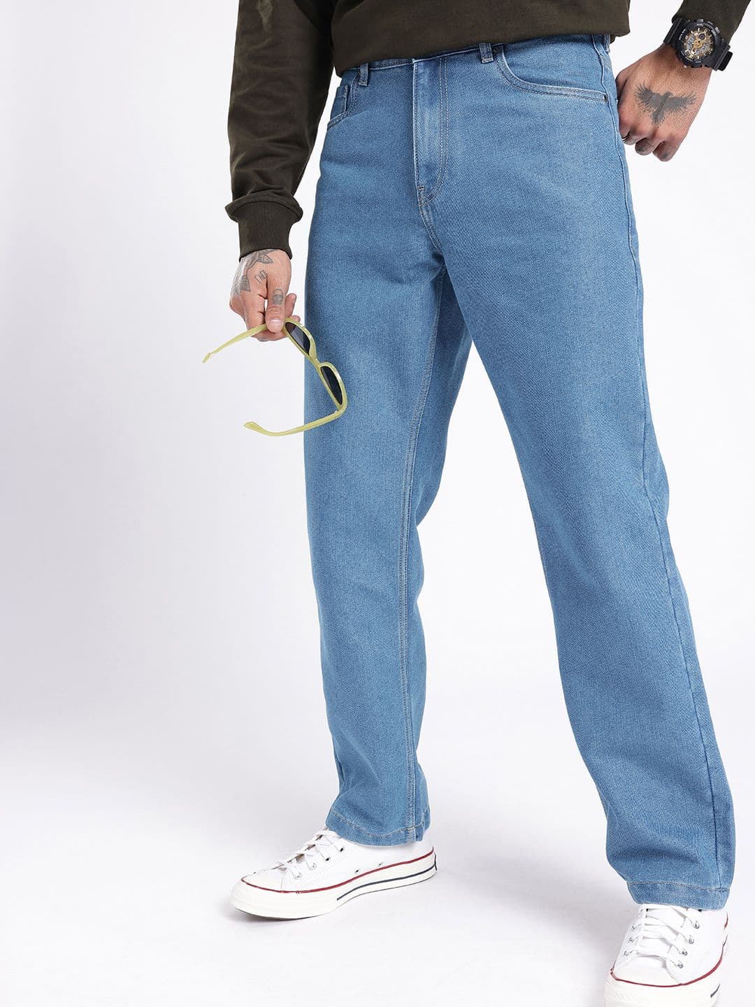 glitchez Men Straight Fit Jeans