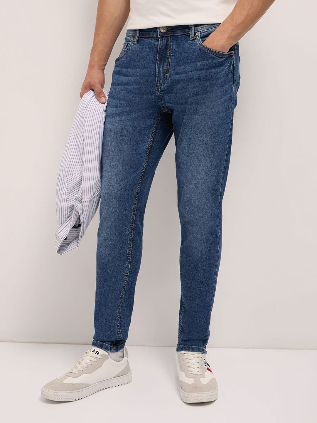 THE BEAR HOUSE Men Skinny Fit Mid-Rise Stretchable Jeans - view 1