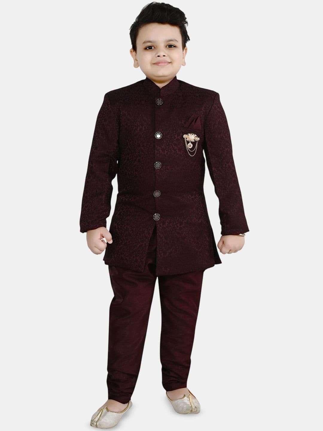 BAESD Kids Embroidery Indo Western Sherwani Set - view 1