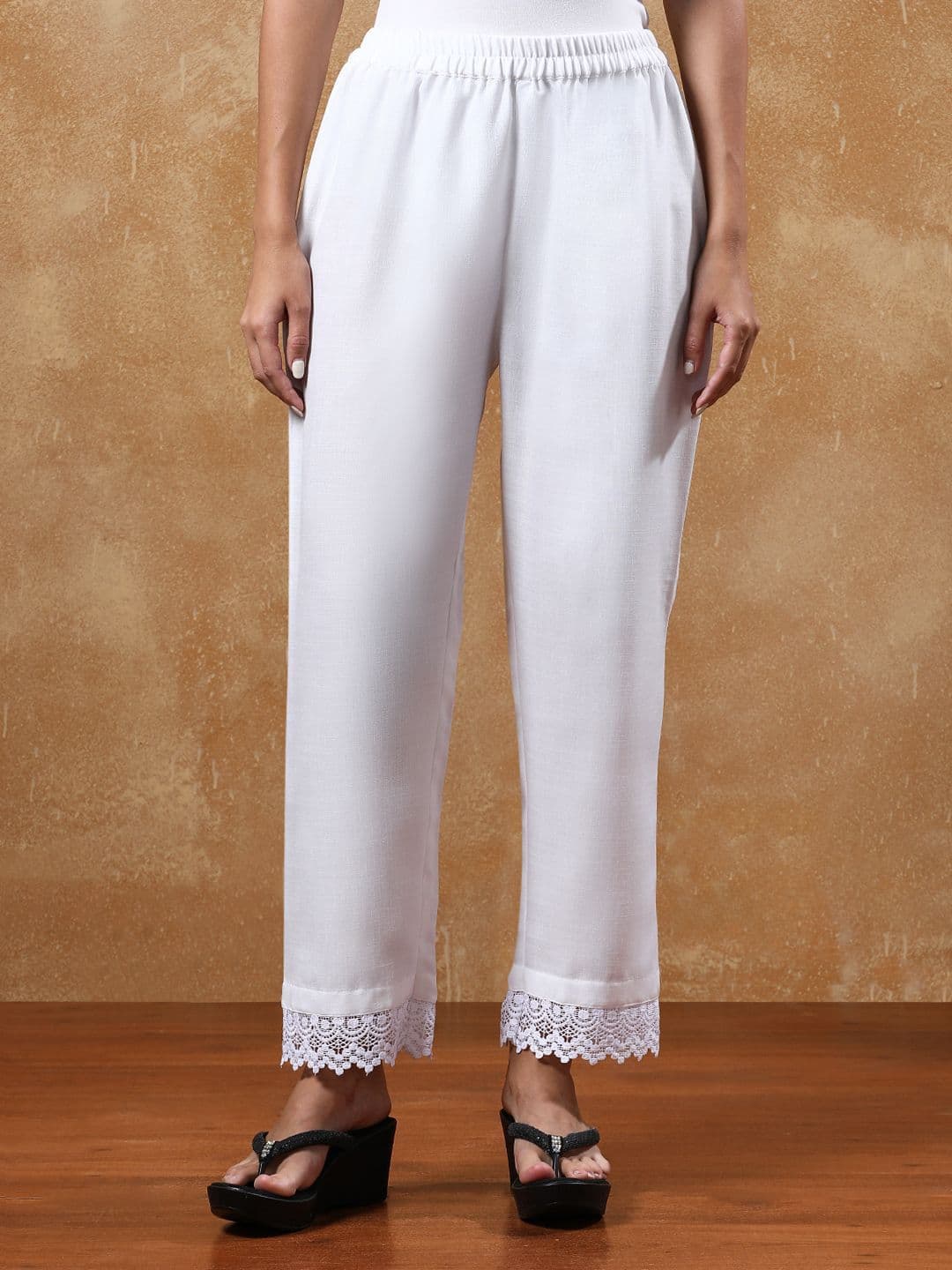Varanga Women Lace Ethnic Palazzos - view 1