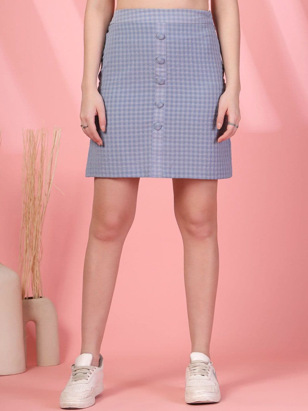 BEING NAUGHTY Self Design Comfort-Fit Straight Above Knee Skirt - view 1