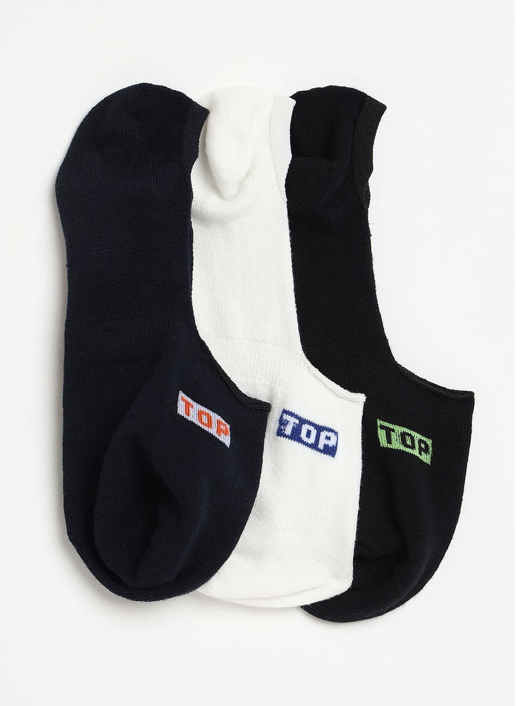 Camey Men Pack Of 3 Assorted Cotton Shoe Liner Socks - view 1
