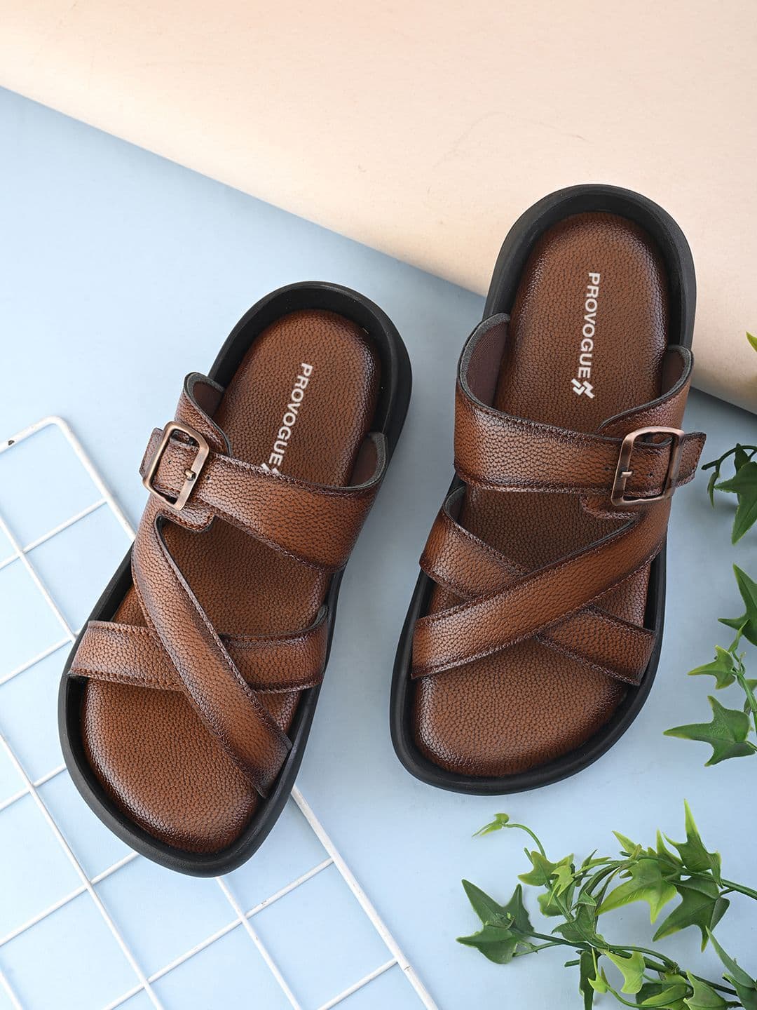 Provogue Men Comfort Sandals With Buckle - view 1