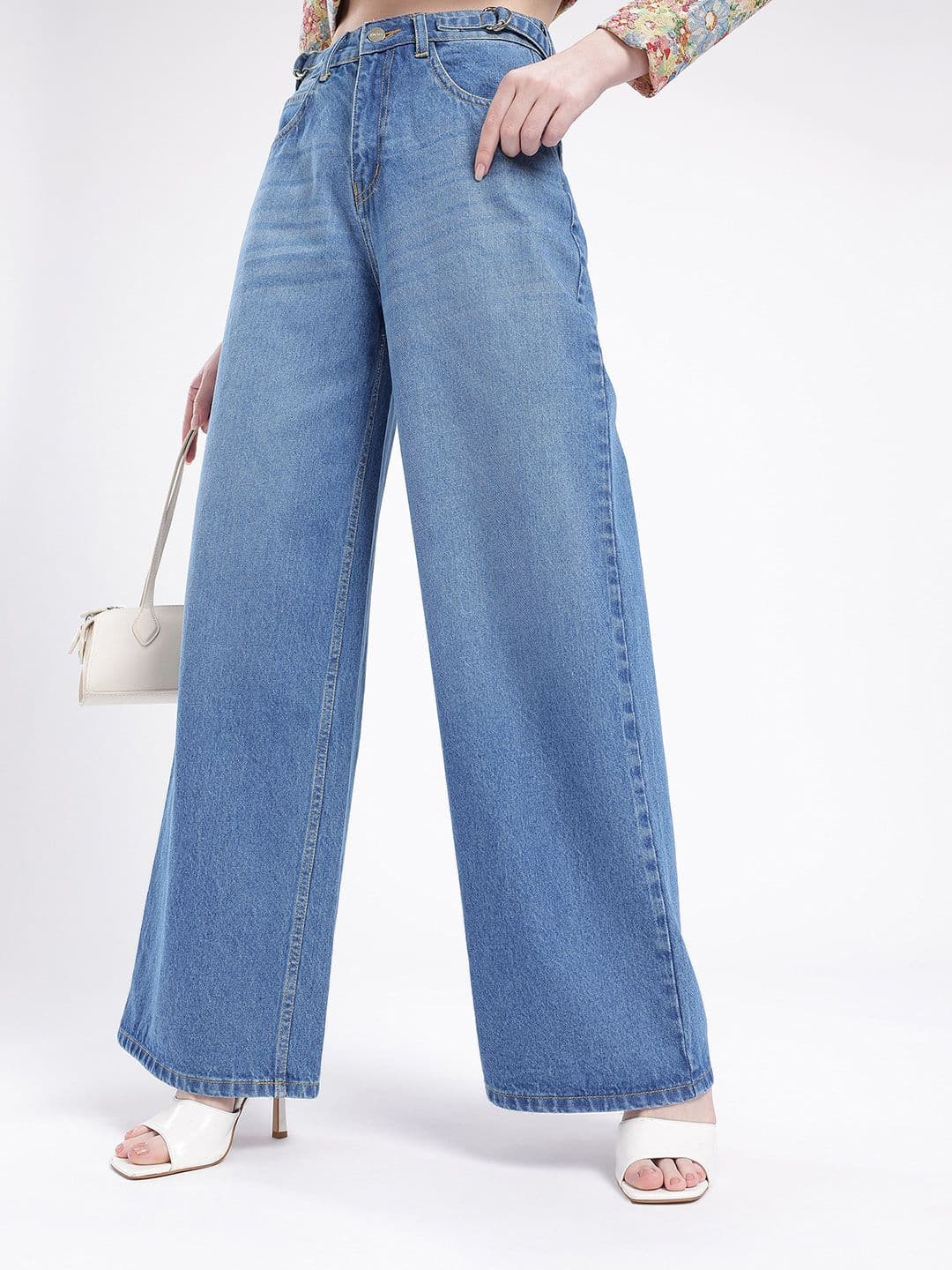 glitchez Women Faded Baggy Jeans - view 1
