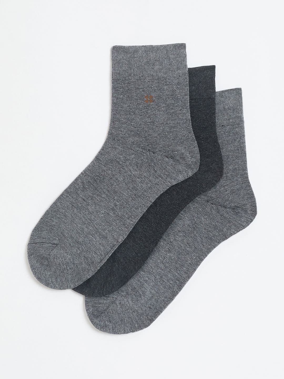 Camey Men Pack Of 3 Cotton Assorted Ankle Socks - view 1