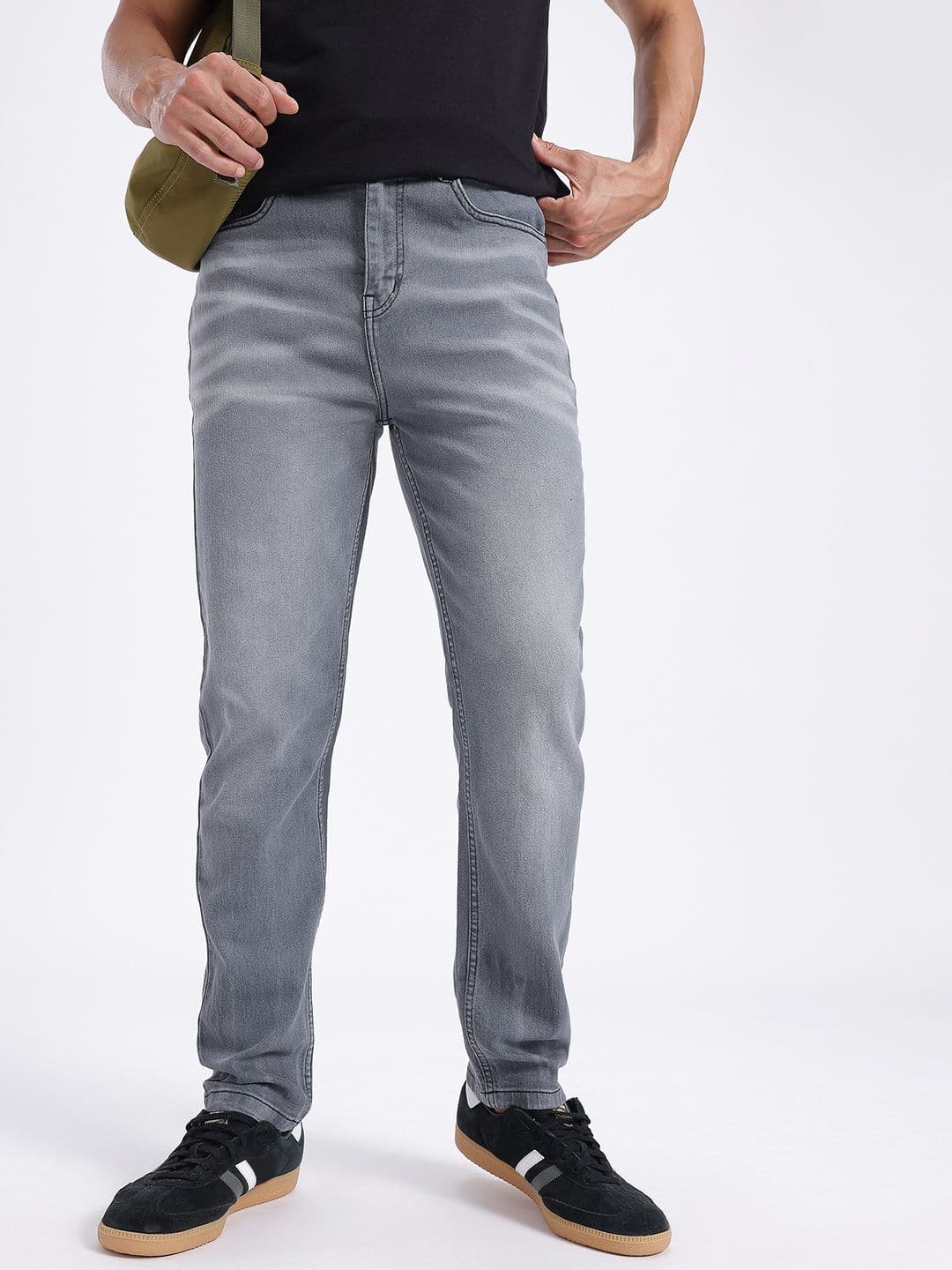 glitchez Men Whisker Fade Tapered Fit Jeans - view 1