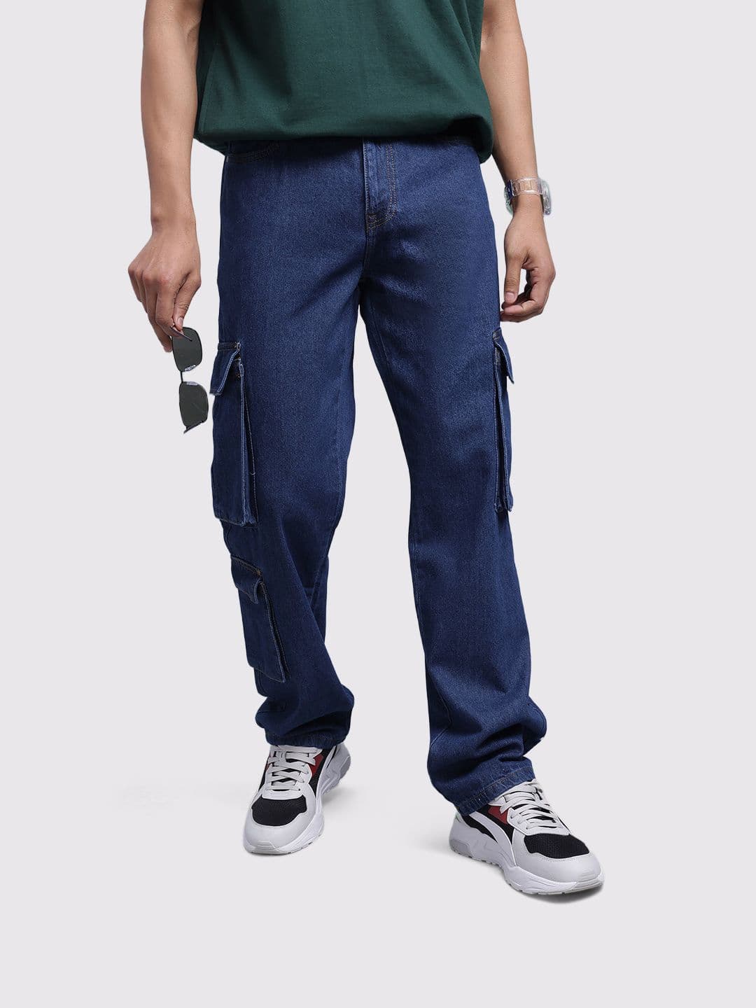 The Roadster Life Co. Men Loose Fit Cargo-Style Jeans - view 1