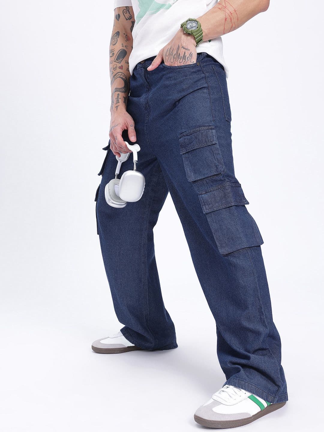 glitchez Men Cargo Relaxed Jeans - view 1