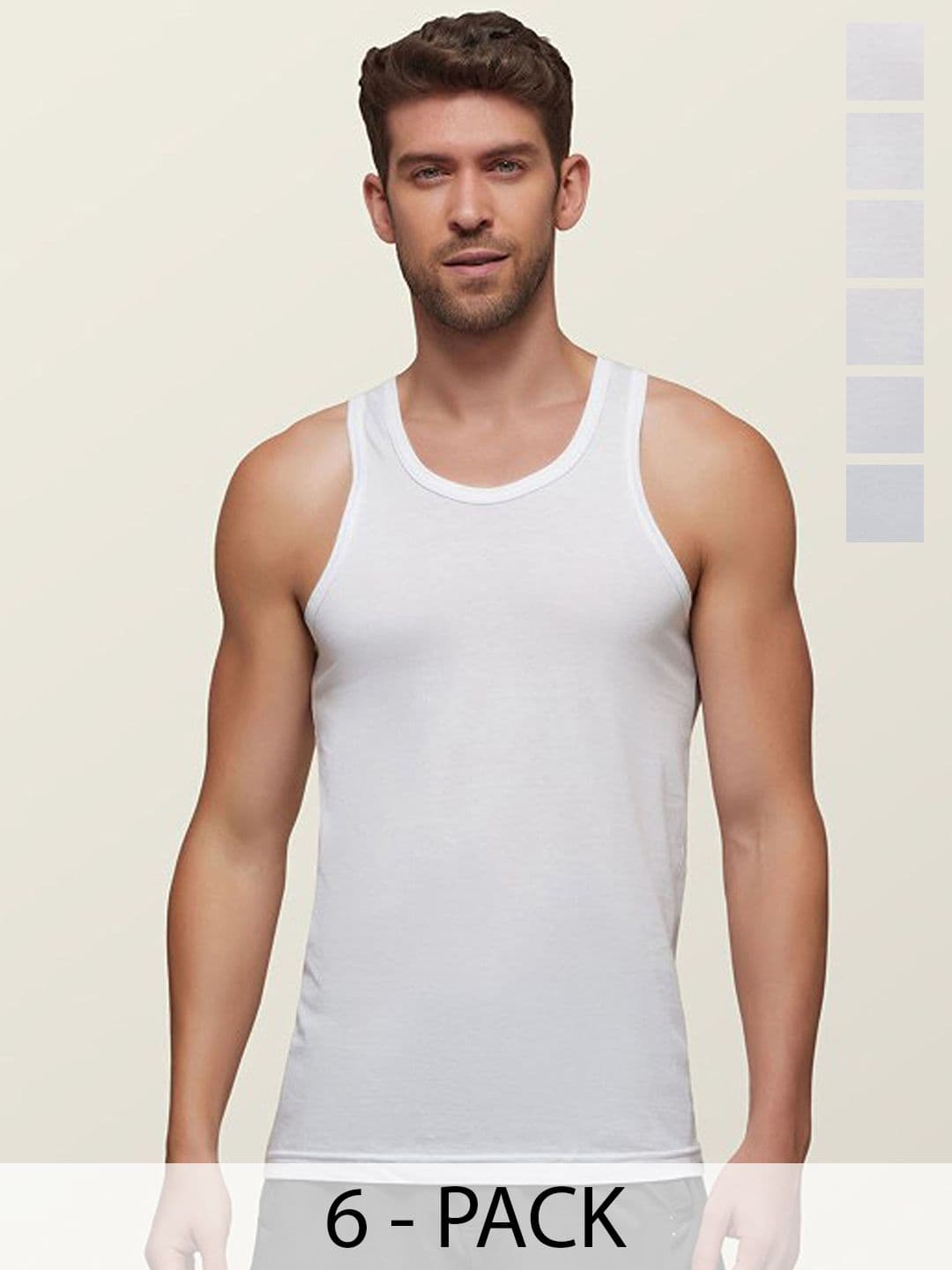 CAVENDERS Pack Of 6 Pure Cotton Underhsit Vests White Pure CottonDno-v61st - view 1
