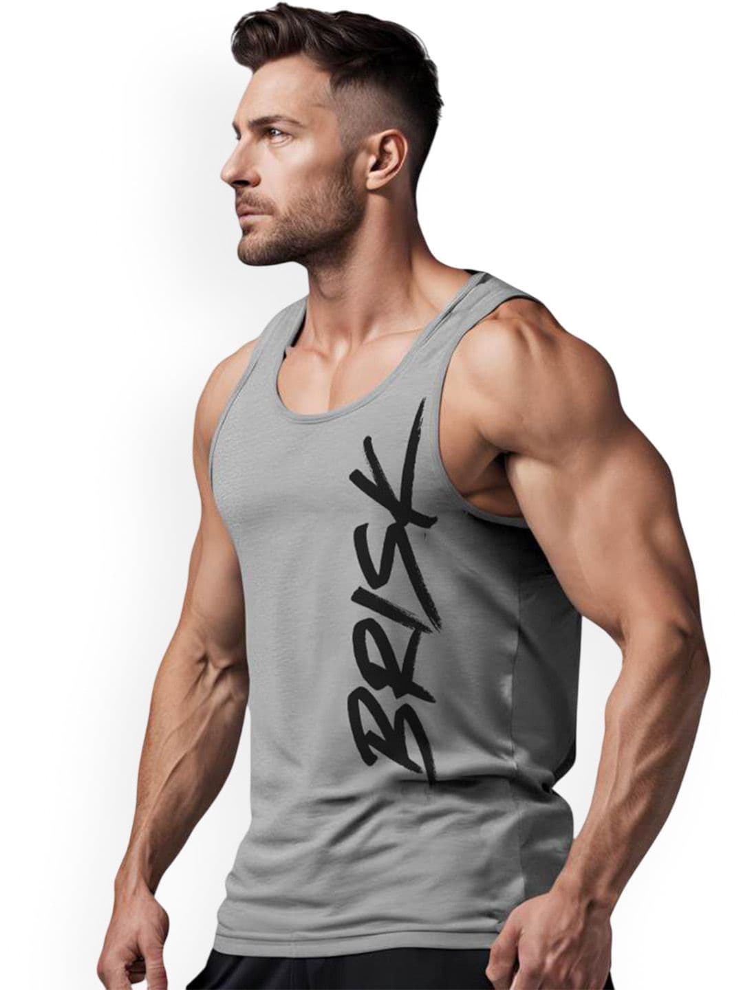 3Colors Printed Dri-FIT Gym Vest VEST-NCUT-BRISK-GREY_M - view 1