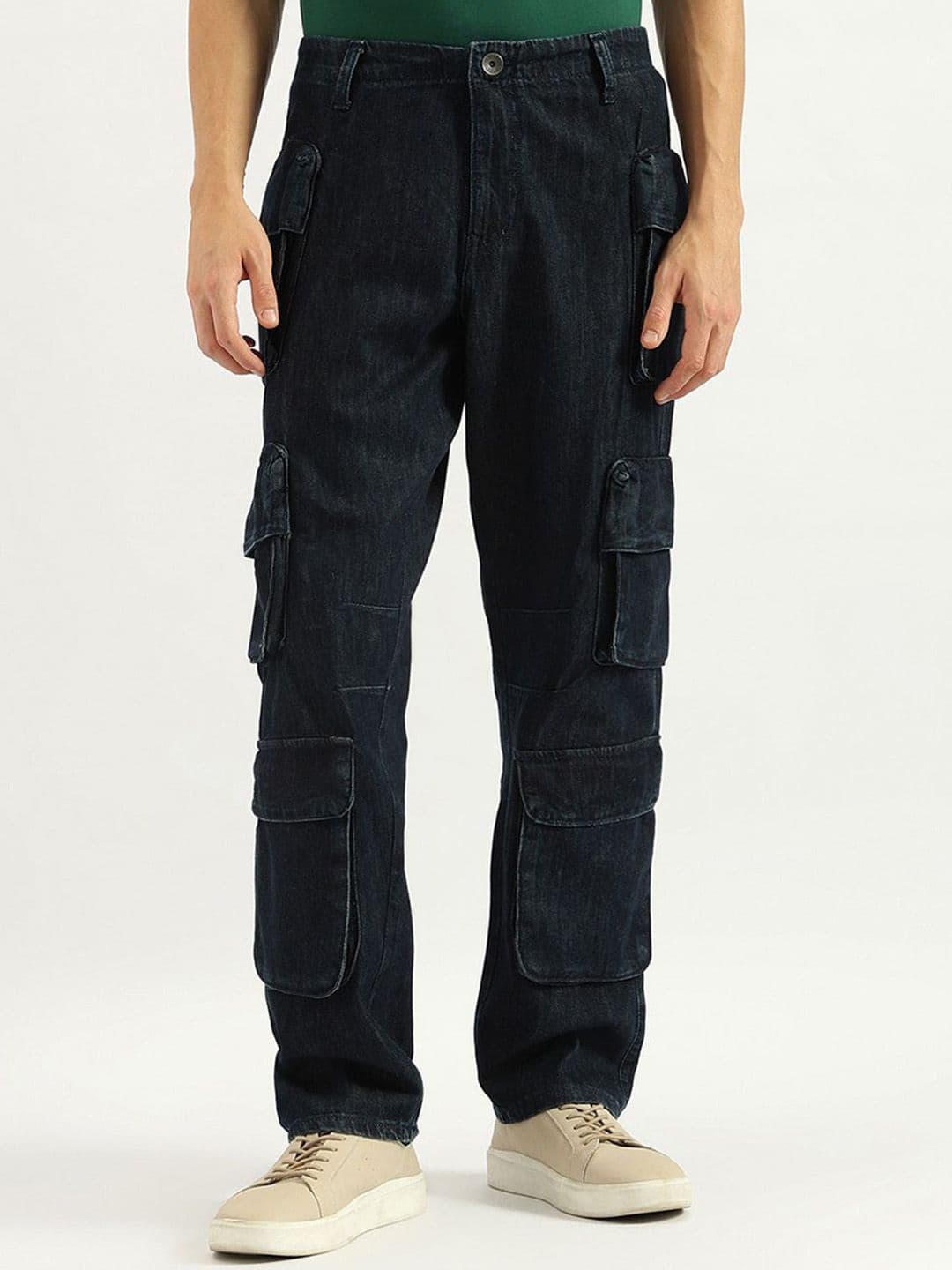 United Colors of Benetton Men Relaxed Fit Mid-Rise Highly Distressed Jeans - view 1