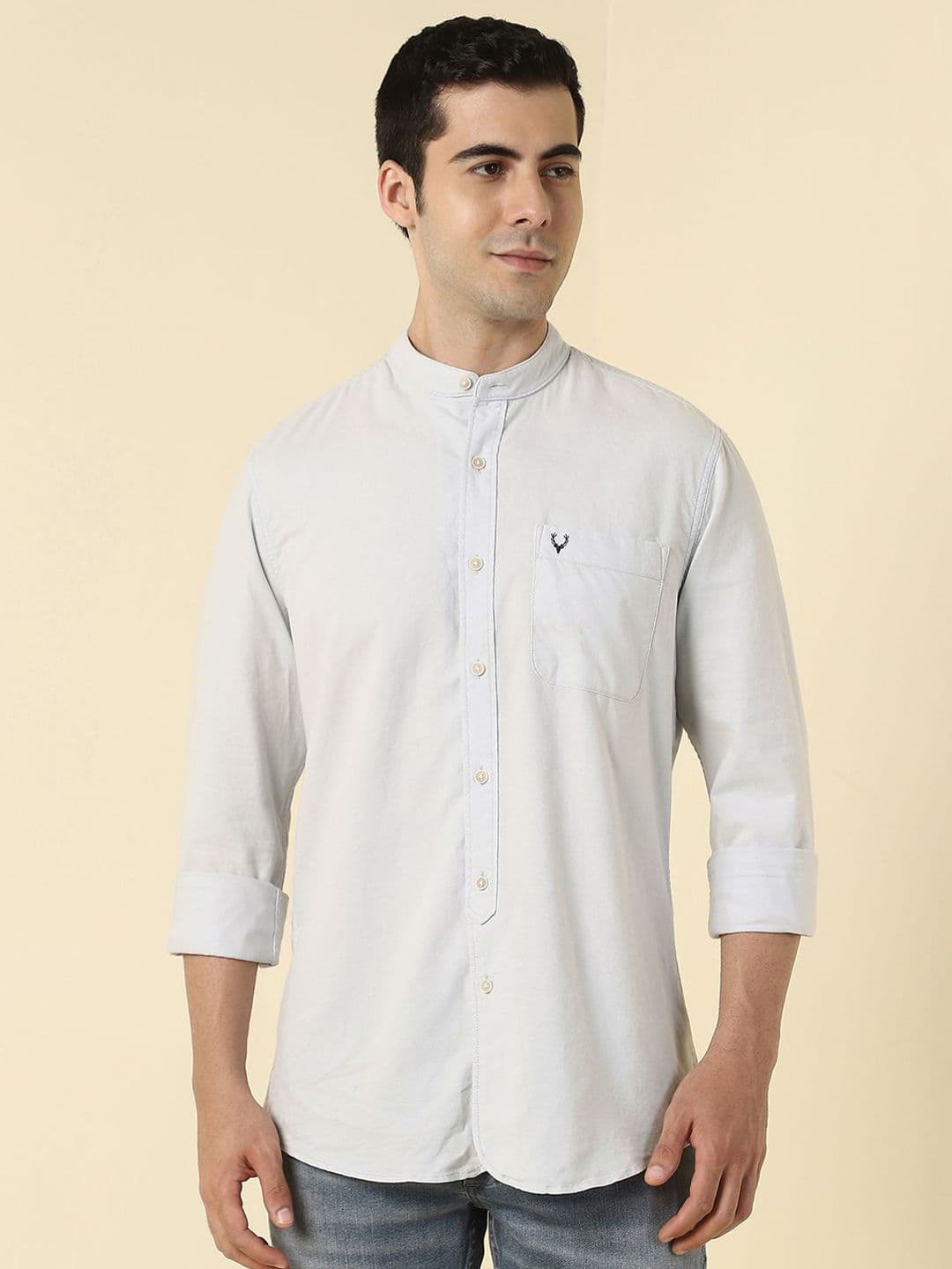 Allen Solly Cotton Band Collar Casual Shirt - view 1